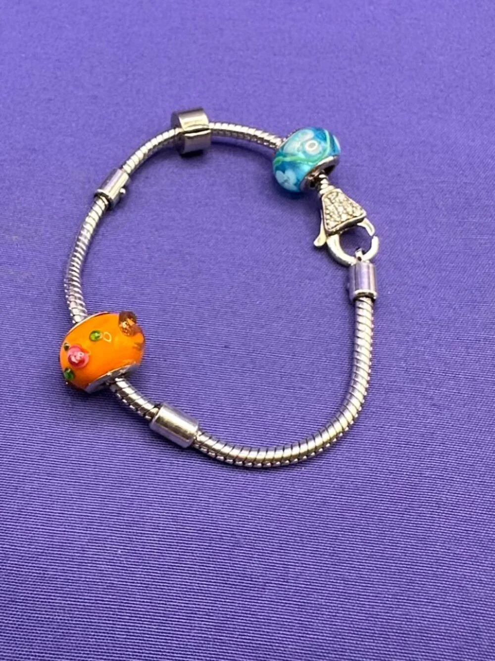 Authentic Sterlinks Sterling Silver 925 Charm Bracelet Set
